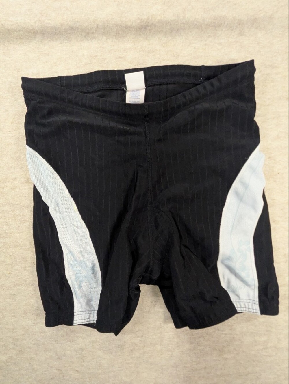 Louis Garneau women's cycling triathlon compression shorts Black & White Large
